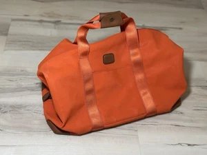 BRIC'S X-BAG Orange Carry All Travel Work Duffle Bag Pockets Foldable - Picture 1 of 24