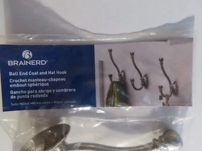 Gancho para abrigo de pelota y sombrero Nº B12076-SN-A Brainerd, 3PK Foto 1 de 4