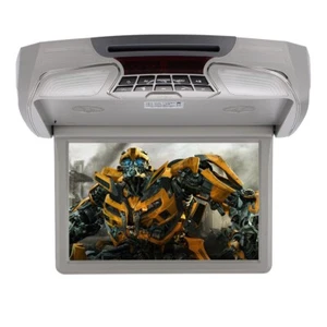 12.1" Car Flip Down Overhead Roof Mounted Monitor w/ DVD Player Wide Screen Gray - Picture 1 of 9