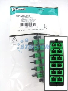 Panduit FAP6WAGDSCZ Fiber Panel 6 SC APC Duplex Singlemode Adapters Green ~STSI - Picture 1 of 1