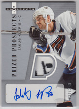 2005/06 FLEER HOT PROSPECTS JAKUB KLEPIS PRIZED PROSPECTS PATCH AUTO /349 CARD