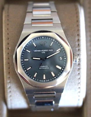 Relógio automático Girard Perregaux 81010-11-431-11A Laureato - Conjunto completo de aço inoxidável - Imagem 1 de 4