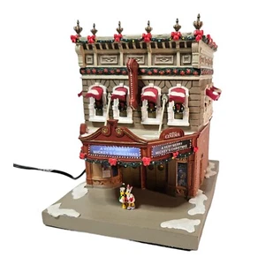 Disney Village Light Up Cinema Main Street Christmas Rare Figurine w/ Box GUC - Imagen 1 de 7