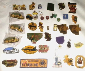 38 Lions Club Lapel Pins Lot Various Styles & Years & States Marine Bulldog - Picture 1 of 22