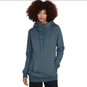 Volcom Tower Pullover Hoodie - Damen XS Storm Blue Neu mit Etikett Sweatshirt - Bild 1 von 8