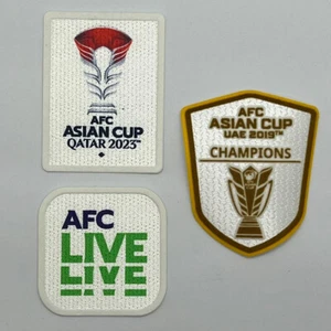 Official Qatar Home AFC ASIAN CUP QATAR 2023 + AFC Live + Champions 2019 Patches - Picture 1 of 6