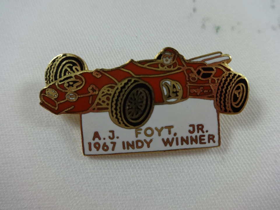1967 A.J. Foyt Indianapolis 500 Winner Collector Lapel Pin Sheraton Thompson - Image 1 of 4