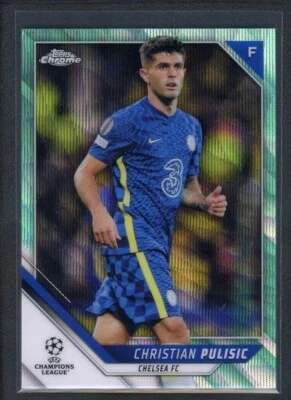 2022 CHRISTIAN PULISIC 056/199 TOPPS CHROME UEFA CHAMPIONS LEAGUE WAVE - Image 1 of 2