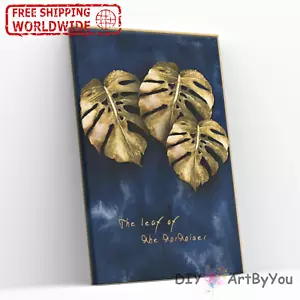 Paint By Numbers Kit Leaf Nature DIY Beginner Framed Kids Oil Art Decor Adult - Picture 1 of 19