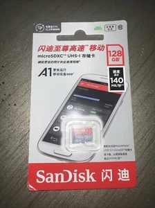 Sandisk 128GB NEW Ultra Micro SDXC Card UHS-I C10 U1 A1 140MB/s Full HD Video - Picture 1 of 2