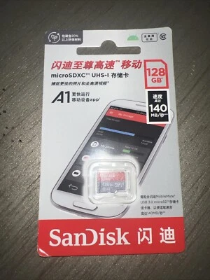 Sandisk 128GB NEW Ultra Micro SDXC Card UHS-I C10 U1 A1 140MB/s Full HD Video - Image 1 of 2