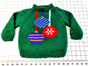Größe 6M bis 5T Handgestrickt Kinder ""Weihnachtskälle"" Raglan Ärmel Pullover Pullover - Bild 1 von 6
