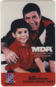 Vintage Jerry Lewis Collectable LTD Edition MDA VTC Phone Card with Bonus Card - Picture 1 of 7