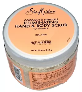SheaMoisture Coconut & Hibiscus Dull Skin Illuminating Hand and Body Scrub -12oz - Picture 1 of 3