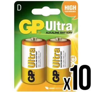 Batteries Size D LR20 GP Ultra Alkaline 1.5v for Toys Controllers Radios x10 - Picture 1 of 12