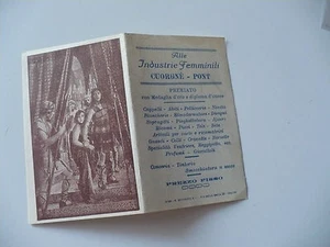 CALENDARIO 1930 ALLE INDUSTRIE FEMMINILI COURGNE' - PONT ABBIGLIAMENTO PROFUMI - Picture 1 of 1
