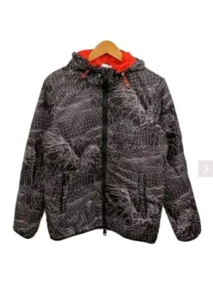 A|X ARMANI EXCHANGE Men's Geometric Print Puffer Hoodie Jacket Black, Size Small - Image 1 of 4