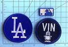 Vin Sully Los Angeles Dodgers Iron on Patches -  Set of 3 - For Jersey, Backp...