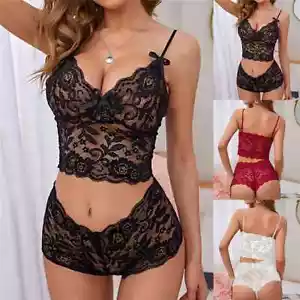 Womens Sexy Lace Push Up Bra Knickers Panties Set Underwear Lingeries Sleepwears - Picture 1 of 19