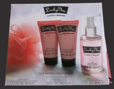 Lucky You by Lucky Brand 4 Piece Bath Fragrance Perfume Gift Set for Women - Image 1 of 2