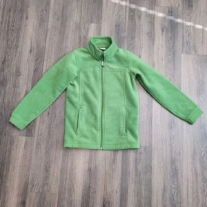 Columbia Jacket Youth Medium 10/12 Green Fleece Full Zip W/ logo - Picture 1 of 4