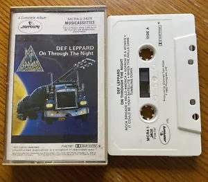 DEF LEPPARD "ON THROUGH THE NIGHT" CASSETTE TAPE 1986 ROCK MERCURY - Picture 1 of 2