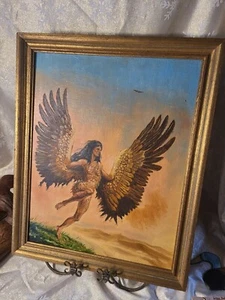 Vintage Native American Oil Painting-Indian Dancer-Well Listed "Albert White" - Picture 1 of 16