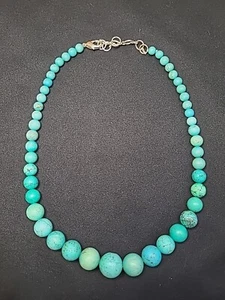 Howlite, Graduado Feux Turquesa 19" - Imagen 1 de 6