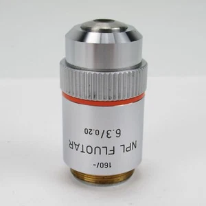 LEITZ NPL FLUOTAR 6.3/0.20 160/- MICROSCOPE OBJECTIVE LENS - 6.3X - Picture 1 of 5