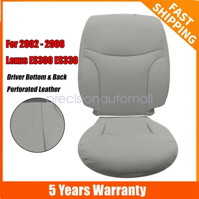 2002 to 2006 For Lexus ES300 ES330 Driver Bottom-Top Replacement Seat Cover Gray Foto 1 de 4