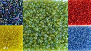 250g Glass Seed Beads Size 11/0 - 5 Colors 50g Each Color (19) - Picture 1 of 8