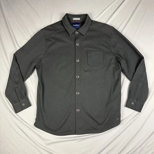 Camicia di flanella Tommy Bahama uomo M grigia camicia giacca foderata in pile bottoni flanella - Foto 1 di 11