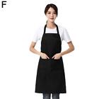 Adjustable Cooking Apron Unisex Waterproof Dust-proof New Solid Color Apron