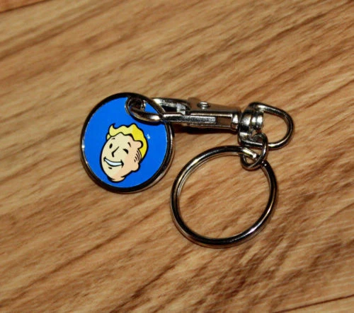 Fallout 4 76 Promo Schlüsselanhänger Keychain Shopping Cart Chip / Einkaufschip - Bild 1 von 4