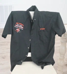 Camisa de trabajo Harley Davidson Daytona Bruce Rossmeyer (RIP) talla L bordada personal - Imagen 1 de 6