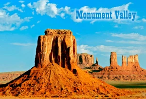 Imán de refrigerador 3D - MONUMENT VALLEY - pizarra, casillero - Imagen 1 de 1