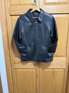 Vintage Field Gear schwarzes Echtleder Reißverschlussfutter Thinsulate Gr. Medium - Bild 1 von 8