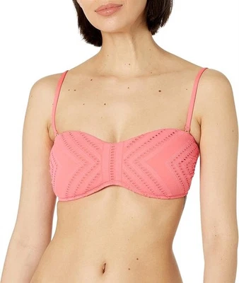 NWOT Kenneth Cole M Watermelon Bandeau Swimsuit 120566 - Imagem 1 de 2