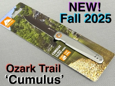 NEW 2025 Ozark Trail CUMULUS Frame Lock 7.5” Aluminum Handle Pocket Knife - Image 1 of 2