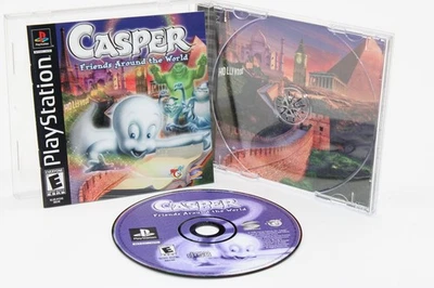 PS1 Casper Friends Around The World (Sony Playstation, 2000) CIB con Manual + Reg Foto 1 de 4