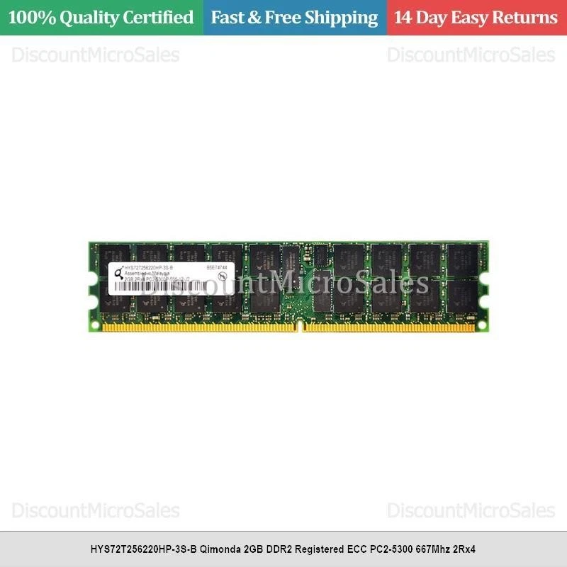 HYS72T256220HP-3S-B Qimonda 2GB DDR2 Registered ECC PC2-5300 667Mhz 2Rx4 - Image 1 of 1