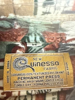 Nueva CAMISETA VINTAGE AÑOS 70 NYLON Tejida Uinessa MED Abotonada Manga Corta Para Hombre Foto 1 de 4