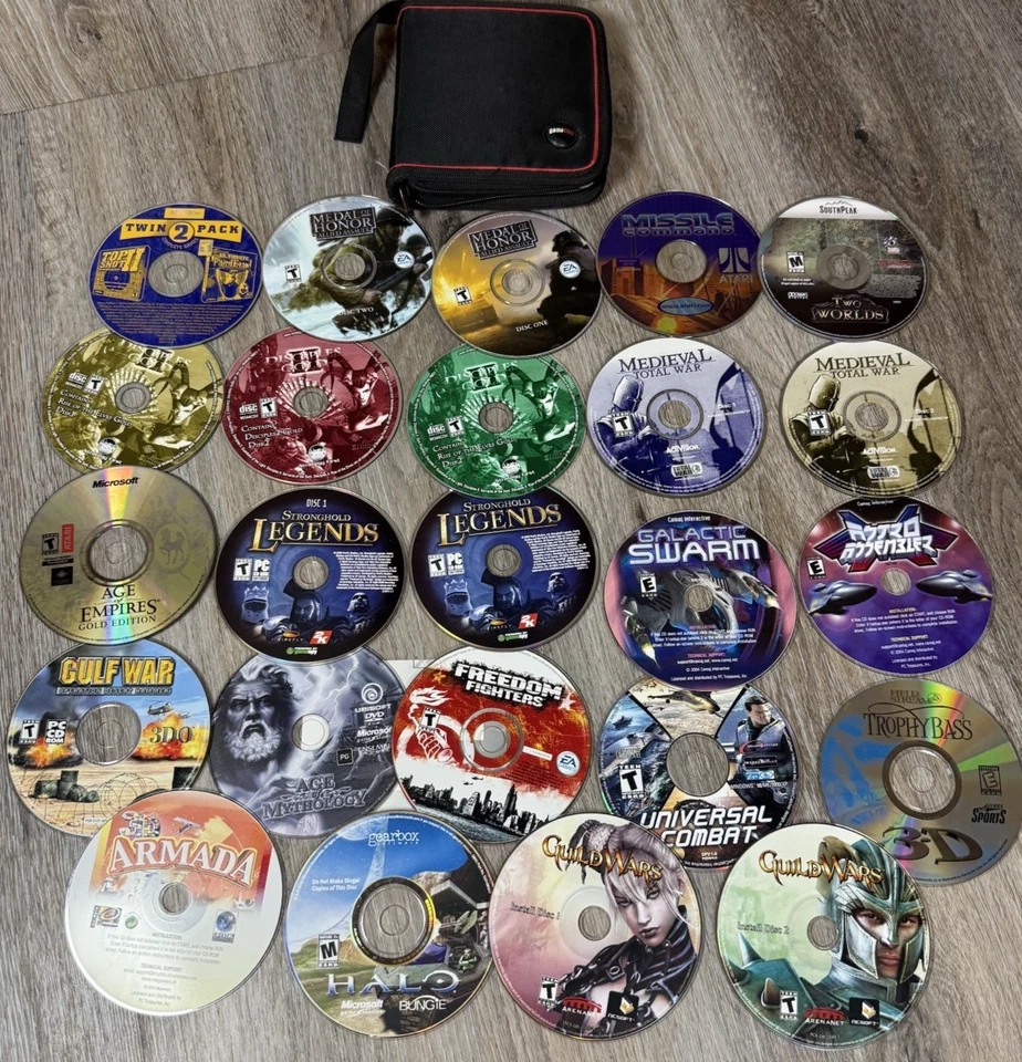 VTG PC Lot of ~ 20 Rare Computer Games: War/Fantasy/Medieval/Mythology/Action - Image 1 of 4