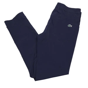 $160 Pantalones de golf Lacoste azul marino deportivos ultra secos calce ajustado para hombre talla 33 X 32 - Imagen 1 de 11