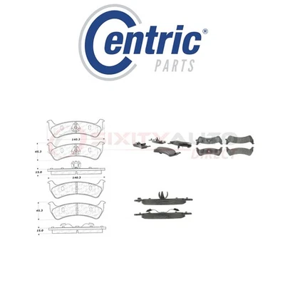 Centric Semi Metallic Brake Pads w Shim for 1993 Jeep Grand Cherokee 4.0L L6 sa Foto 1 de 4