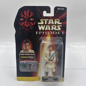 Obi-Wan Kenobi Jedi Duel Star Wars Action Figure Comm Tech Hasbro 1998 - Picture 1 of 14