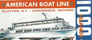 Folleto de American Boat Line 1959-1000 islas-Clayton NY a Gananoque Ont. - Imagen 1 de 4