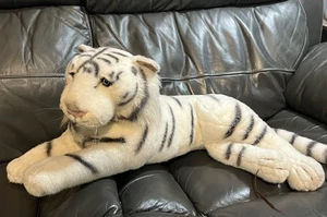 Bengal White Tiger Realistic Plush JC Penney Scarborough Collection 23" Large - Picture 1 of 9