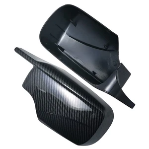 2X Carbon Look Wing Side Mirror Covers For BMW E46 3-Series Sedan 1999-2005 - Picture 1 of 7