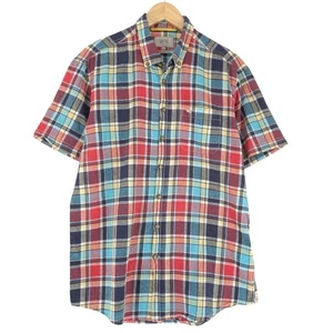Camp David Men Shirt Plaid Flannel Cotton Linen Jt4 Size L - Picture 1 of 8
